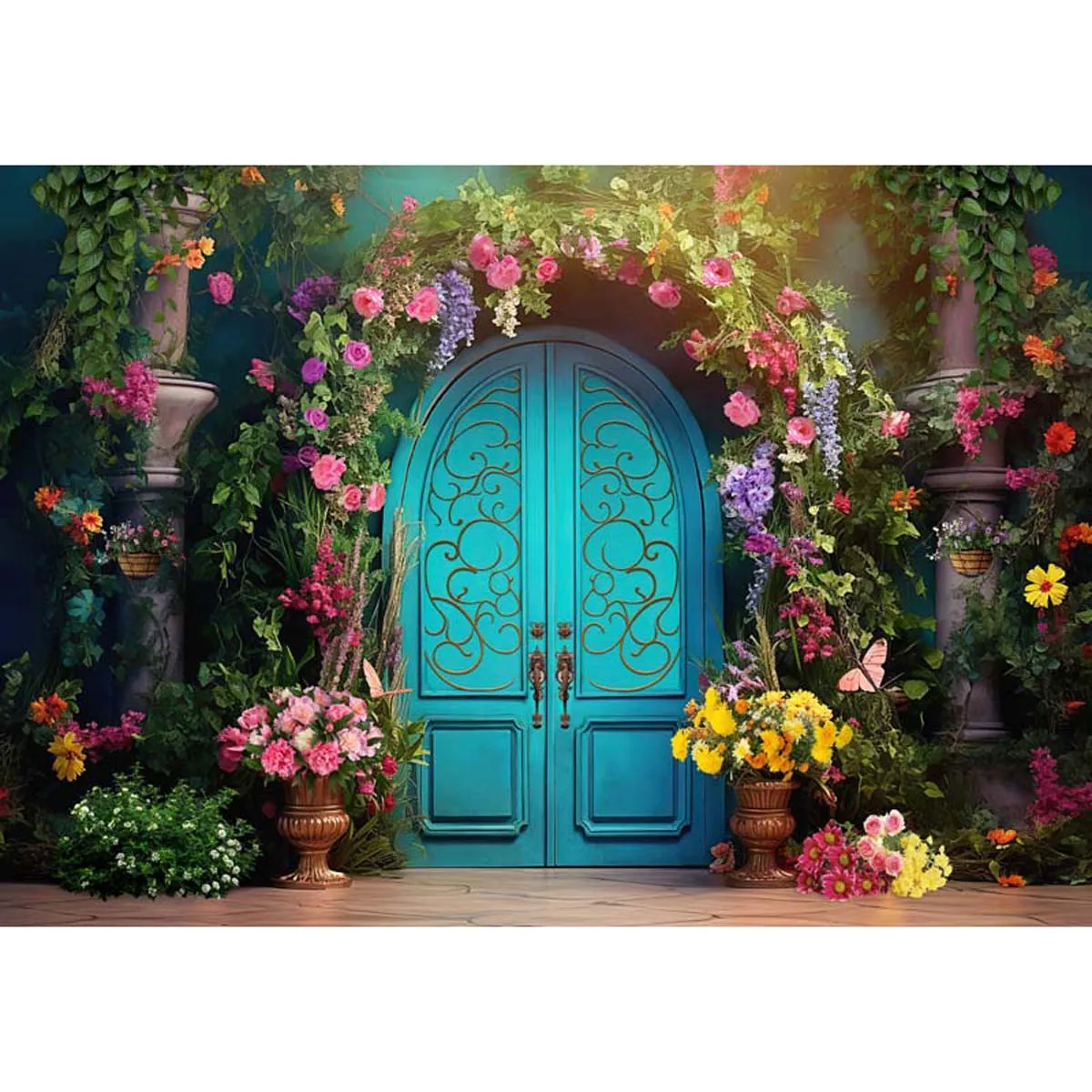 Allenjoy Spring Fairytale Door Backdrop