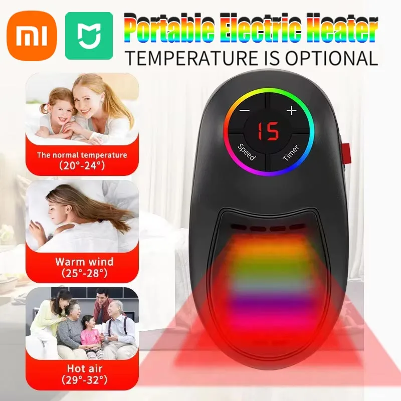 Xiaomi Mini calentador de aire para oficina y hogar, calentador de escritorio pequeño para el sol, calentador de aire con Control remoto inteligente, calentador eléctrico portátil