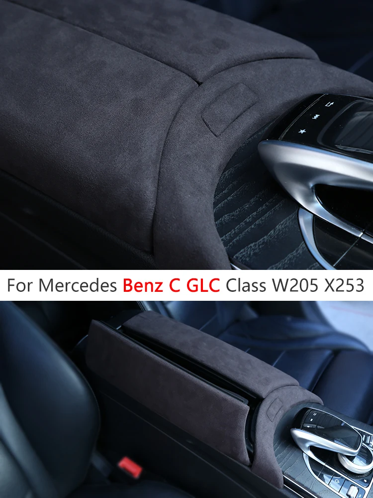 For Mercedes BENZ C Class W205 C300 C400 GLC W253 X253 Car Center Console Armrest Storage Box Button Cover Trim Switch 2015-2020