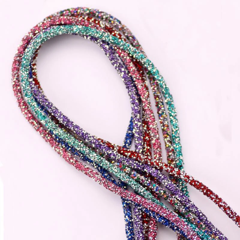 6mm Resin Pointed Bottom Rhinestone Sequins Glue Hose Rope AB Color Crystal Strap Clothing Shoes Head Ornaments DIY Accessories