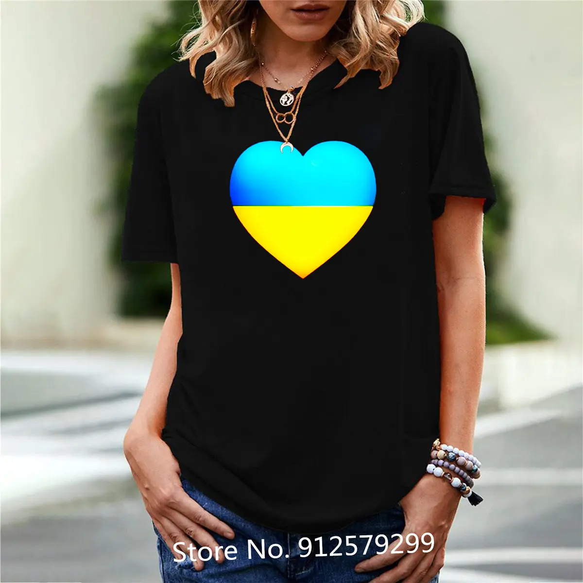 Cotton Short Sleeve Cool Ukraine Flag T Shirt Vintage Ukrainian Lovers Ukraine Print Women Graphic T Shirt Summer Top