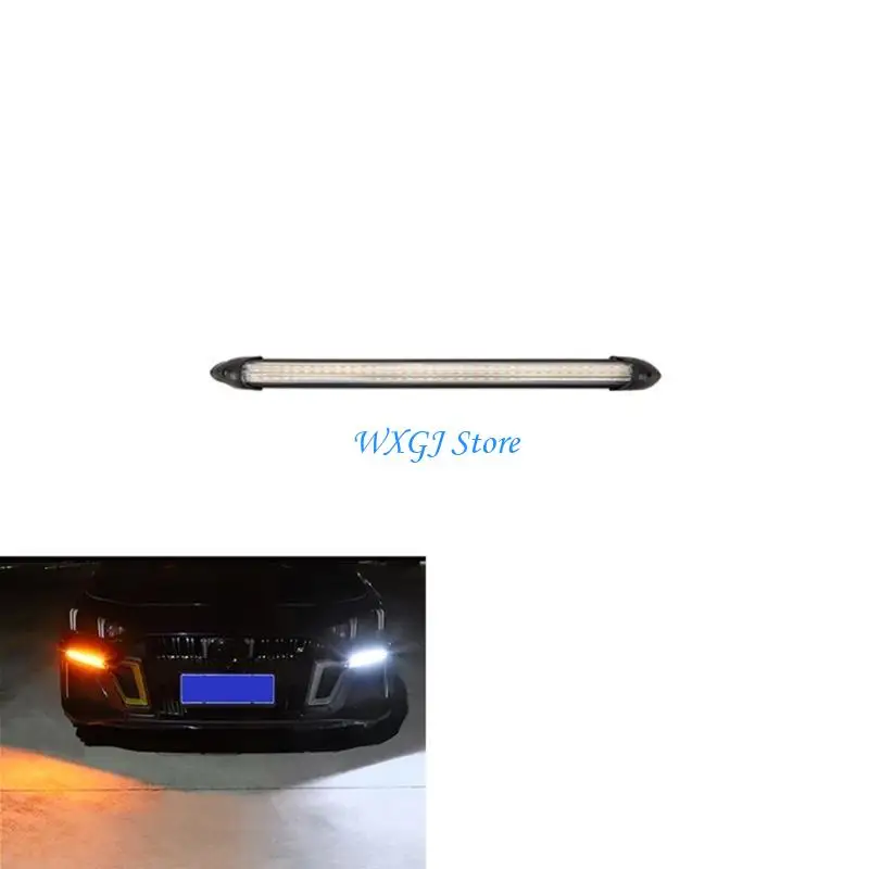 

37JE 12V 16-35cm LED Flexible Waterproof LED Strips Light for Car Exterior Decoration DRL Day Running Light