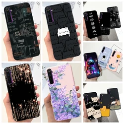 For Realme 6 Case Cover Soft Silicone TPU Realme 6 Pro Realme6 Back Cover Beauty Flower Cartoon Printed Coque Capa