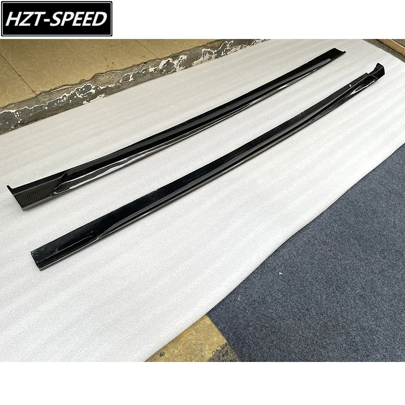 LD Style Carbon Fiber Material Side Skirts Extensions Lip Trims For BMW X6 G06 2021 Up