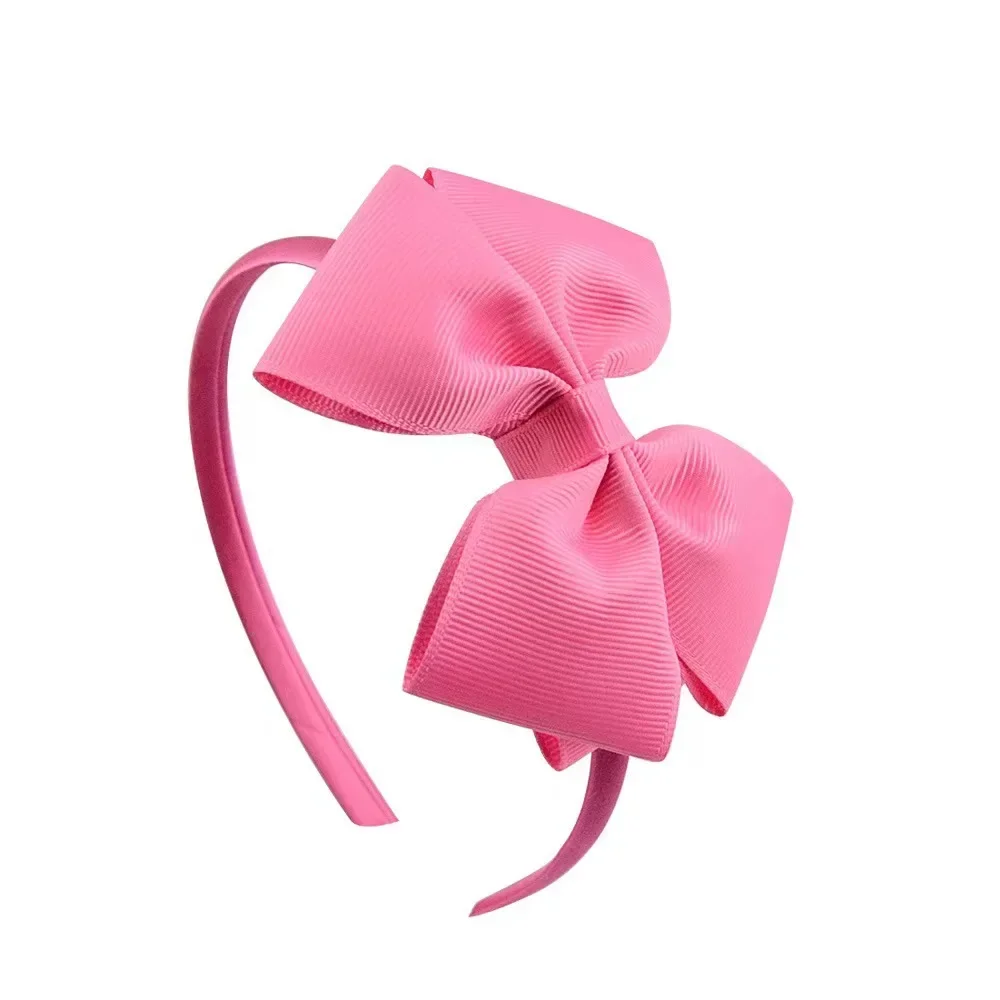 1 piece handmade girls headband hair bow  solid color headband baby hair accessories