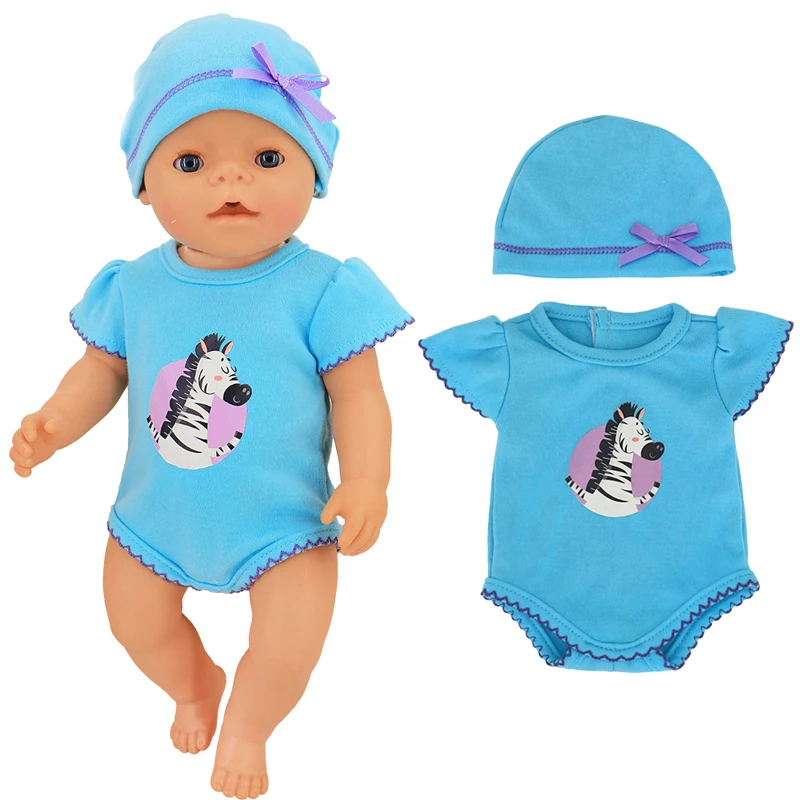 40cm reborn baby doll one-piece suit suitable for 17 inch baby doll clothes rompers