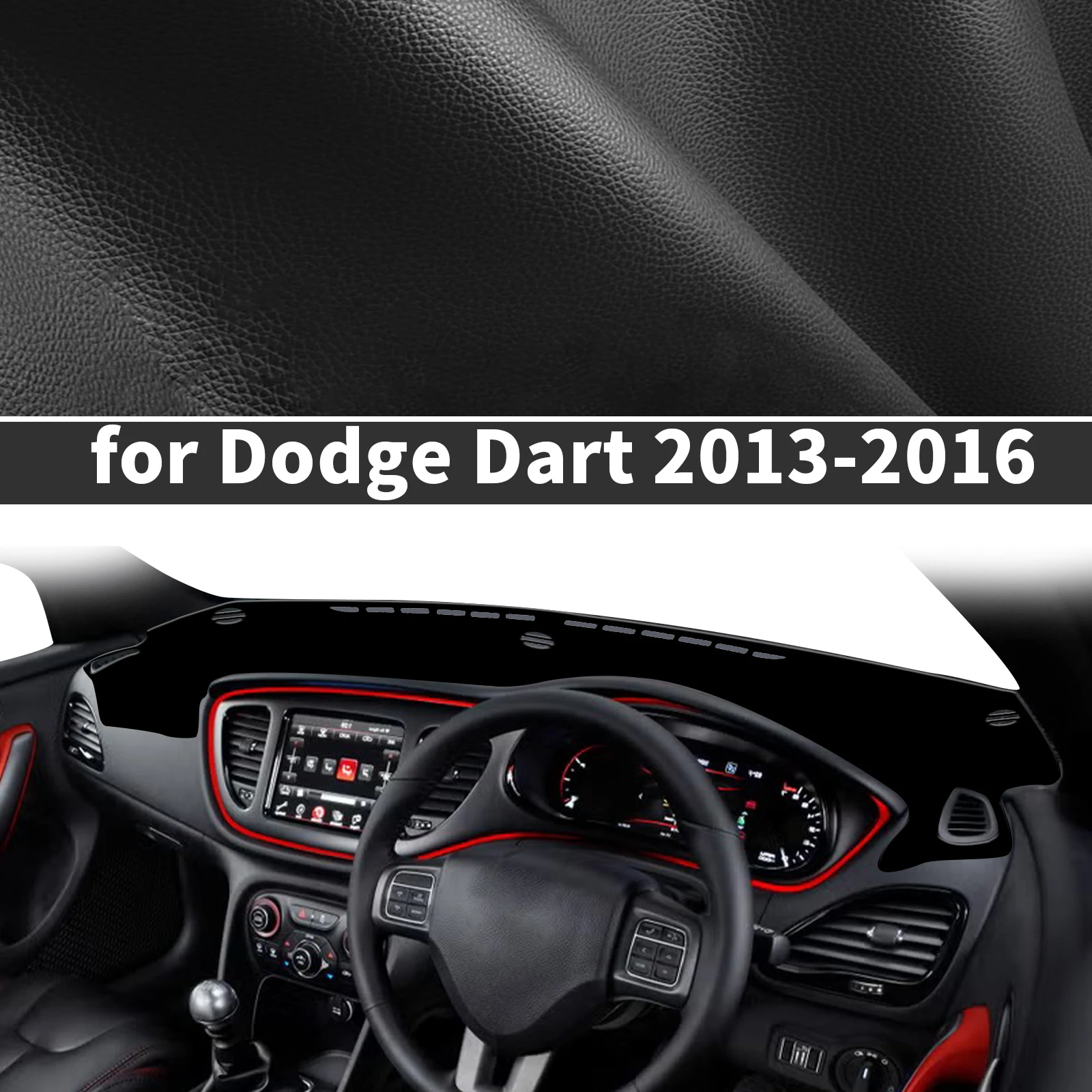 

fit for Dodge Dart 2013-2016 Custom fit Dashboard Cover Sun Shade Dash Mat Anti‑Glare Anti‑Reflection Carpet Dash Pad Dashmat