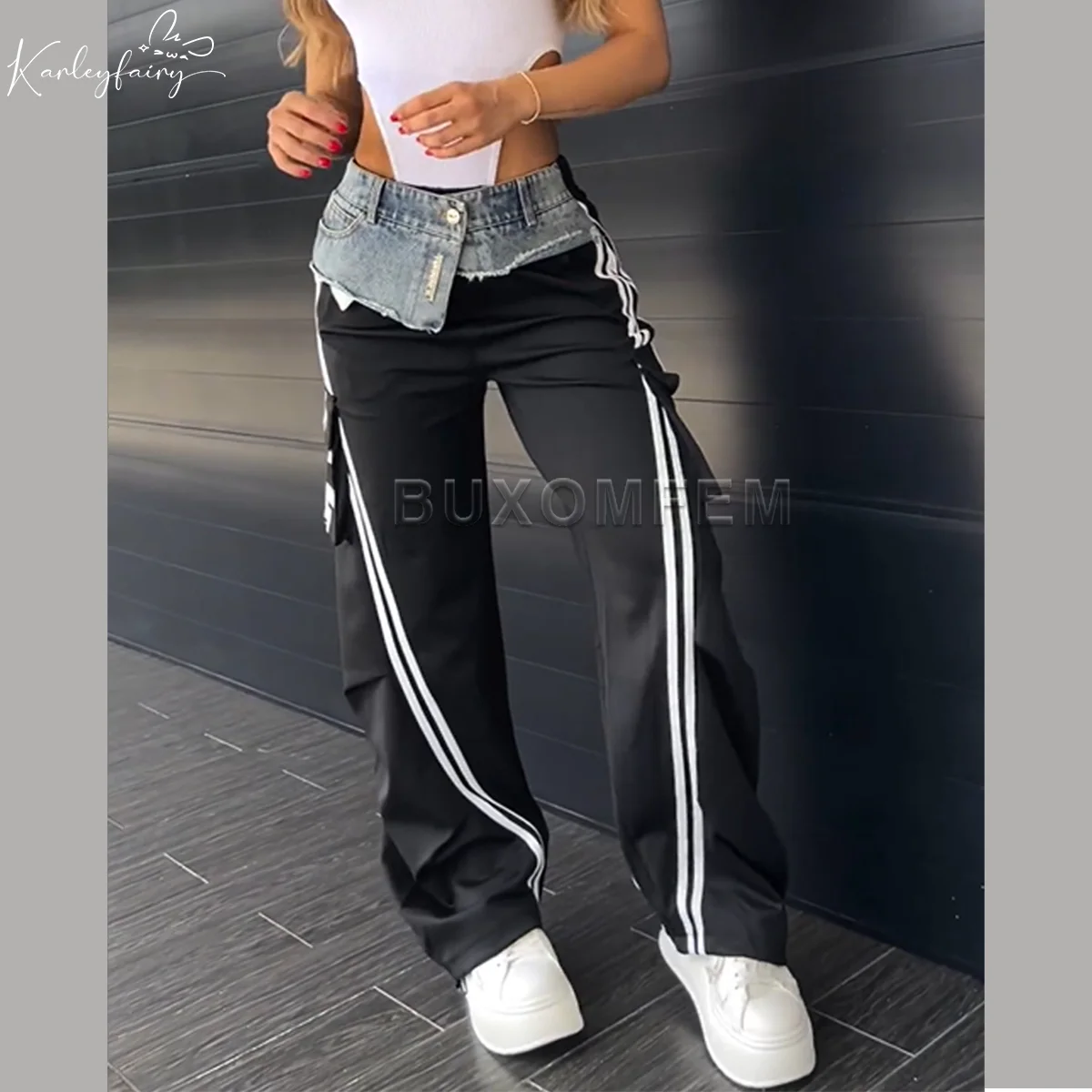 Stylish Comfortable Loose Trousers Casual Retro Unique Women's Long Baggy pants High Quality Wide Leg Pants 2024 Women's Bottoms