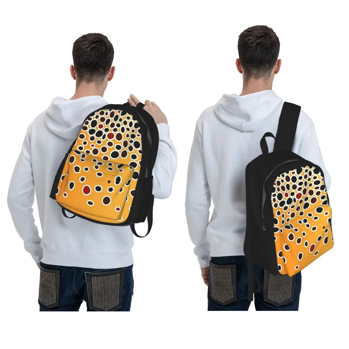 Brown Trout Skin Backpack Boys Girls BookBag Children School Bag Computer Shoulder Bags for Men Women