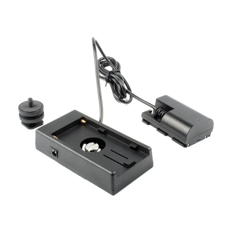 

In stock LP-E6 Full Decoding Dummy Battery Box Power Supply Cable Integrated F970 + DR-E6 Coupler for Canon EOS R7 7D2 60D
