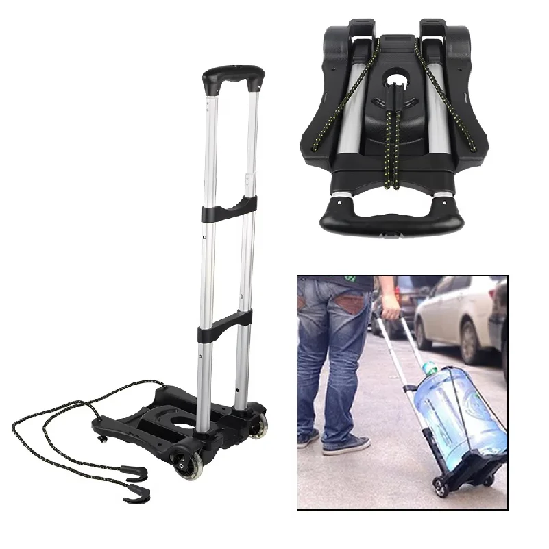 Portable 35kg Two-wheel Trolley Heavy Duty For Home Travel Shopping Folding Luggage Cart Foldable Barrow
