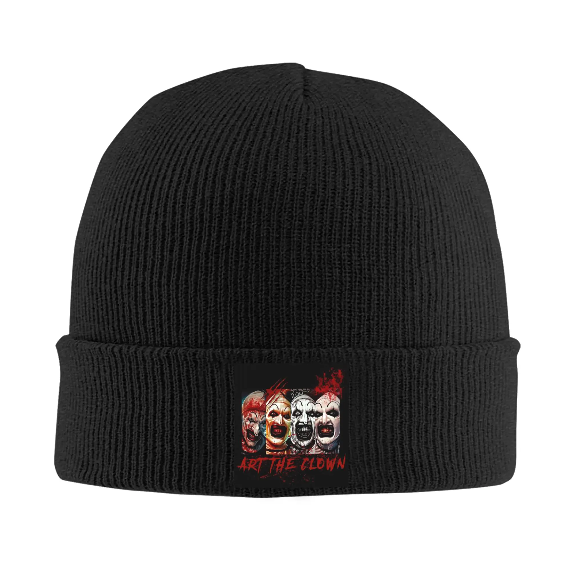 T-Terrifiers Art The Clown Bloody Vintage Skullies Beanies Caps Men Women Unisex Hip Hop Winter Warm Knit Hat Adult  Bonnet Hats