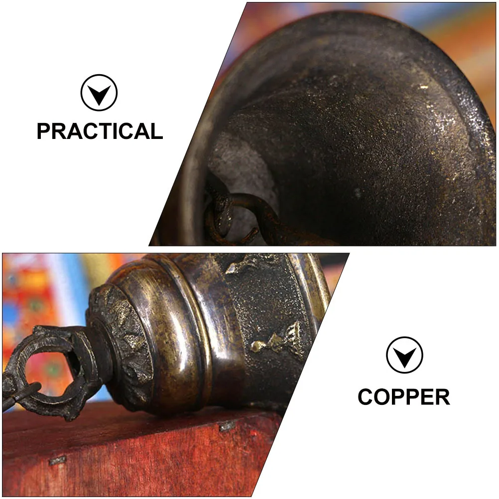 

Retro Copper Wind Chime Garden Patio Hanging Bell Smooth Surface No Burrs Home Decor Copper Wind Chime Hanging Bell