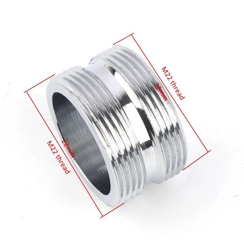 2PCS Stainless Steel Lengthened M22 to M22 Thread Connector Faucet Joints Water Tap Adapter  Water Purifier Accessory