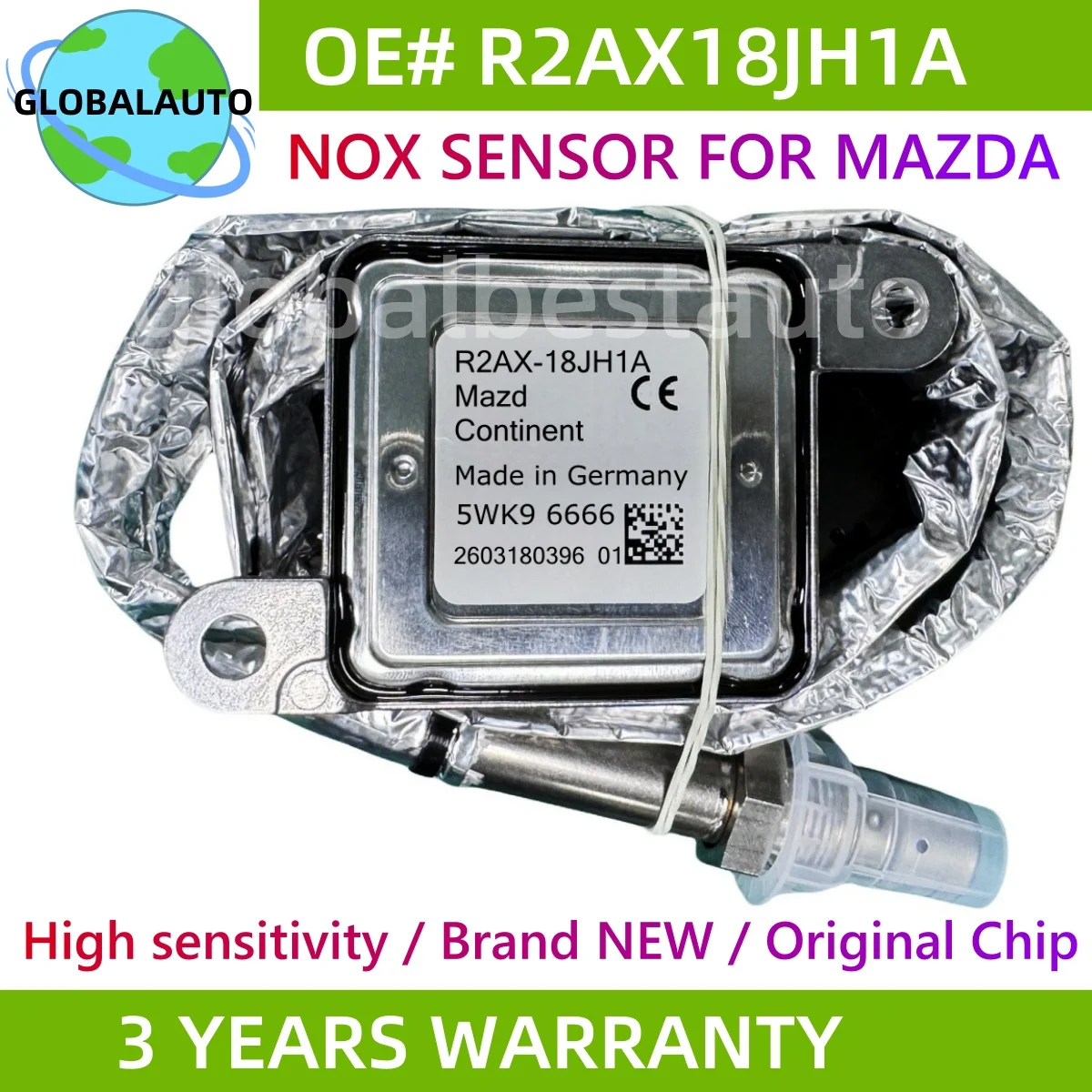 

Датчик оксидов азота NOX 5WK96666 R2AX-18-JH1A высокого качества, новый, для Mazda CX-7 2.2L Diesel