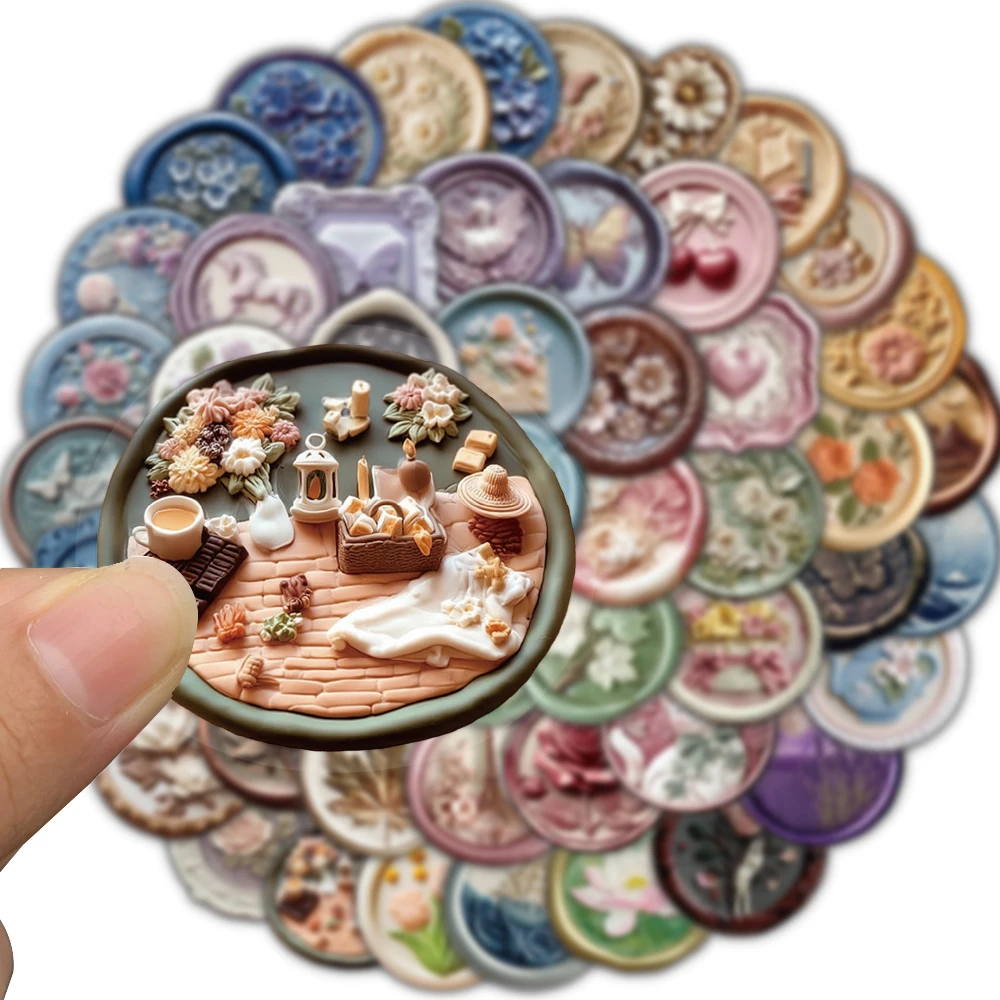 50 pezzi adesivi per vernice con stampa in rilievo nostalgia cartoni animati laptop bagagli dormitorio comunitario chitarra decalcomanie per motociclette simpatico cartone animato