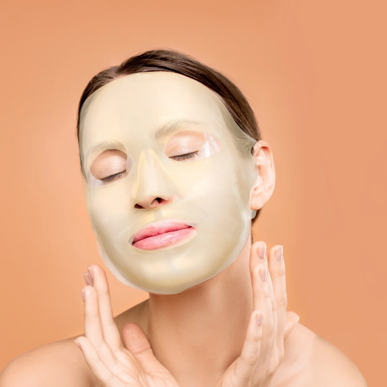 3 pezzi maschera in silicone copertura riutilizzabile coperture per il viso design morbido 3D idratante applicatore viso maschere in gel di silice anti evaporazione