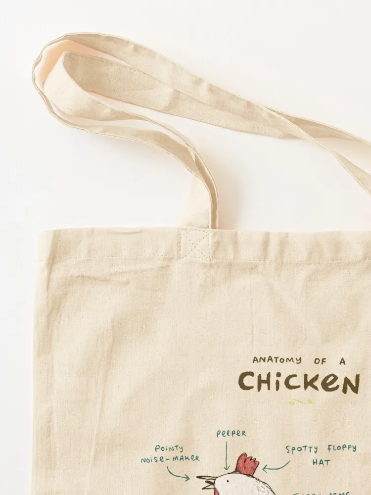 Anatomy of a Chicken Tote Bag Beach bag Canvas bag Gift bags Canvas for women