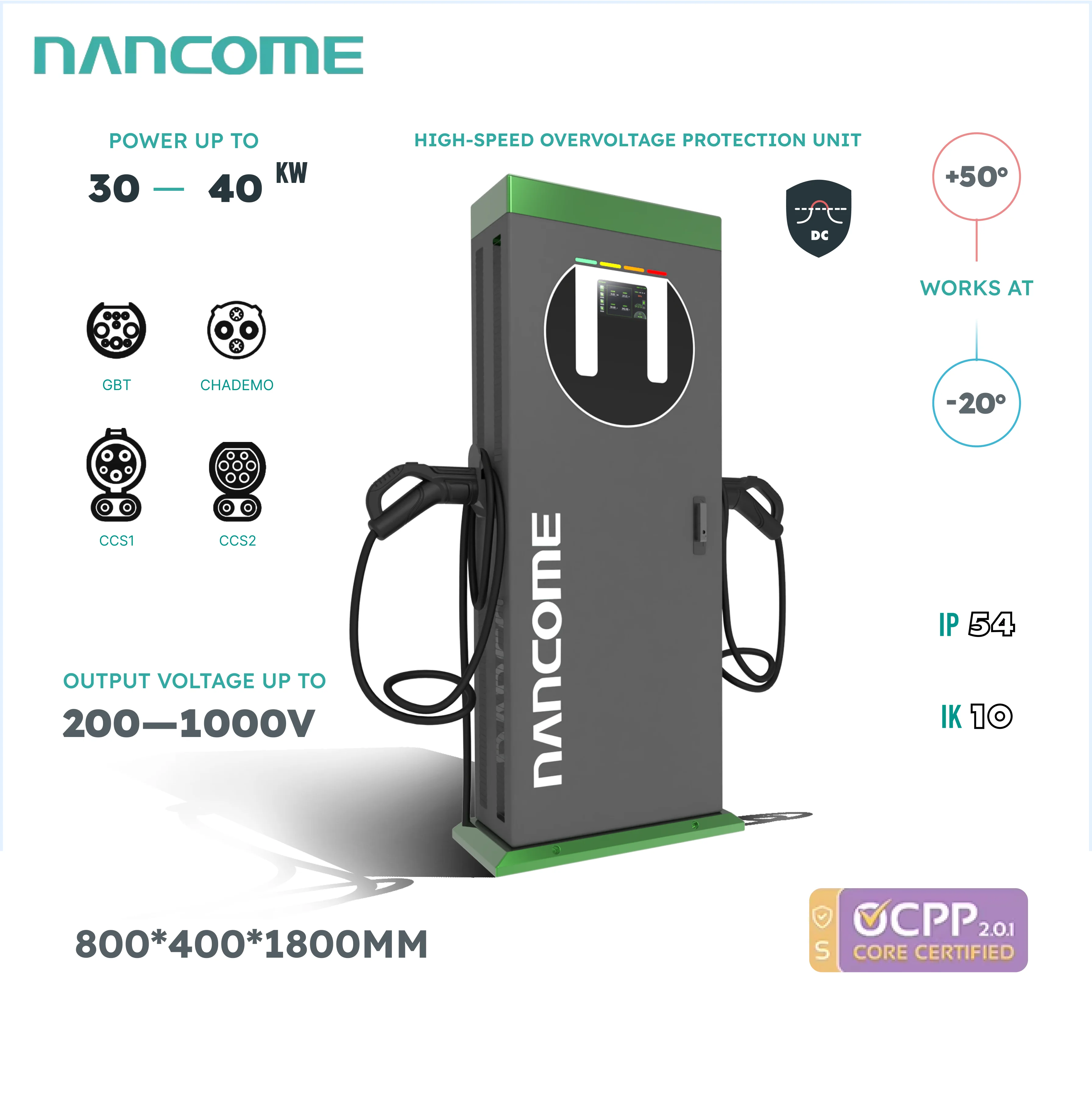 Nancome Multi New Energy Vehicle Charger Station 3in 1 Car Ev Dc Charging Station Equipment Pile Machine for Multiple Devices