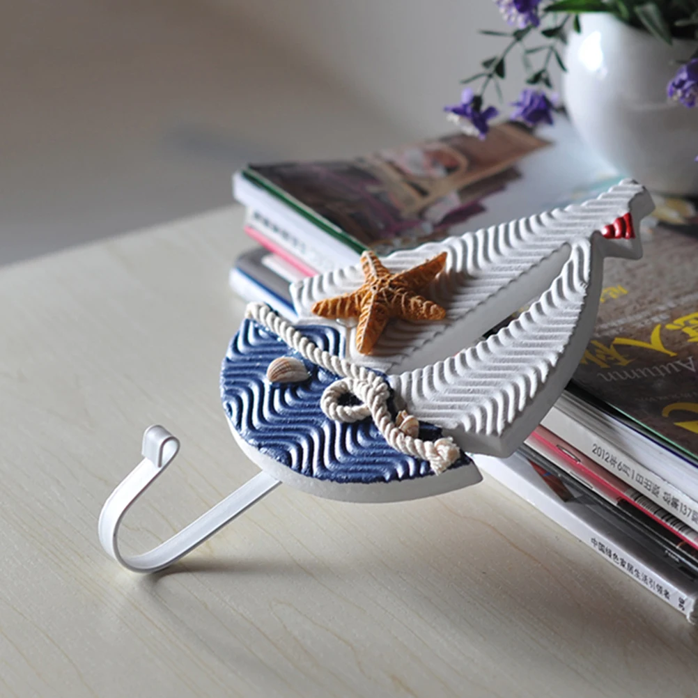 

3 Pcs Hat Hooks Ocean Home Clothes Style Heavy Creative Theme Hangers Multi-function Mediterranean