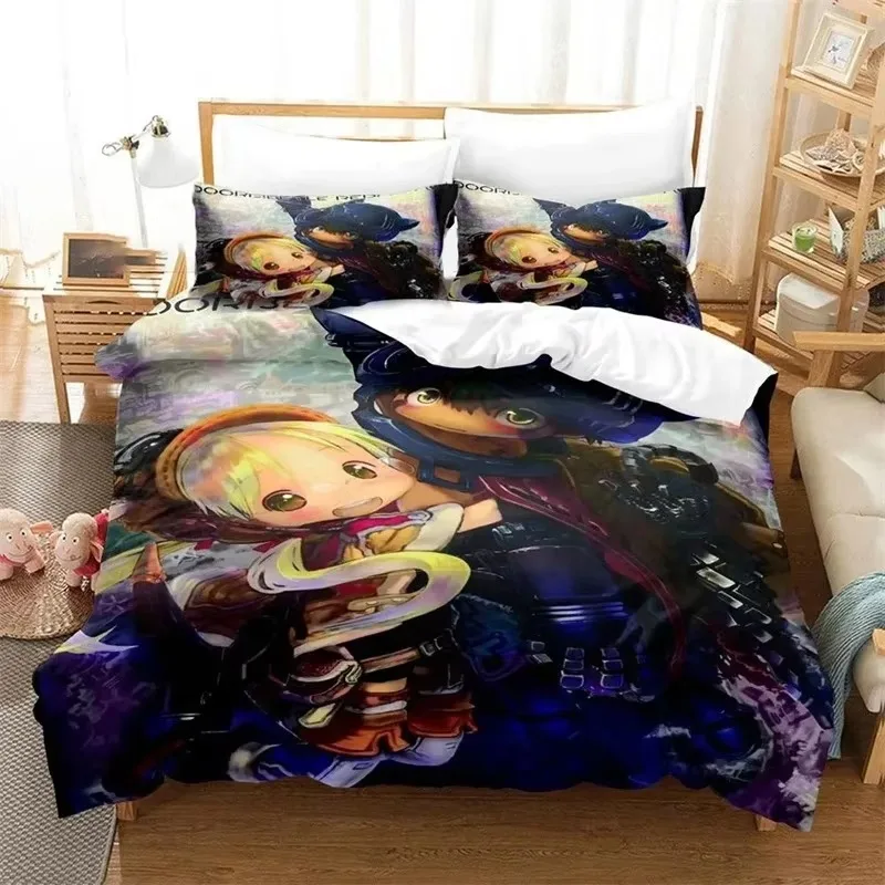 

3D Print Made in Abyss Bedding Set,Duvet Cover Comforter Bed Set Quilt Cover Pillowcase,King Queen Twin Size Boys Girls Adultse