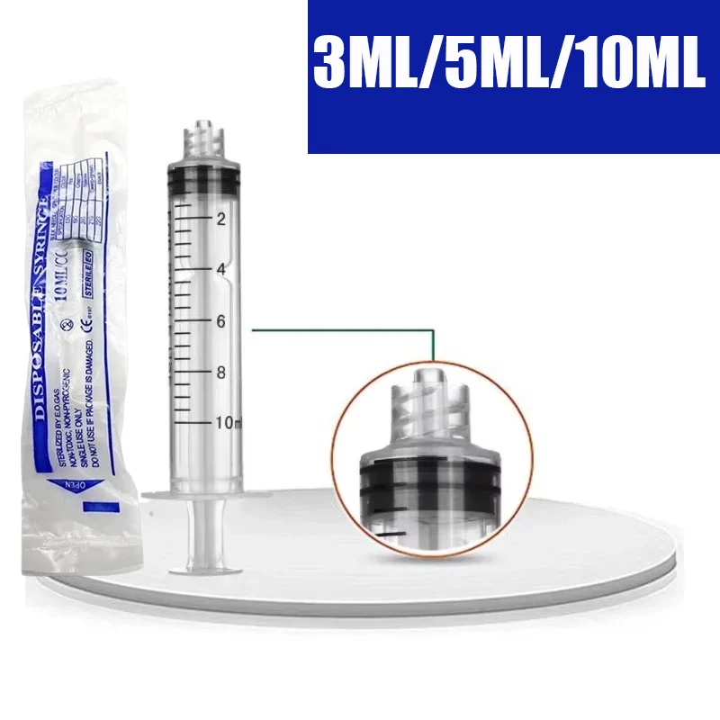 New 10-100pcs 5ml 10ml Steriled Luer Lock Plastic Syringe Without Needle For Dispensing Glue Measuring Liquid Feeding Pets Tool