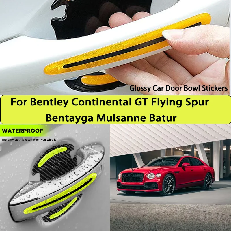 

Reflective Car Stickers Car Door Handle For Bentley Continental GT Flying Spur Bentayga Mulsanne Batur