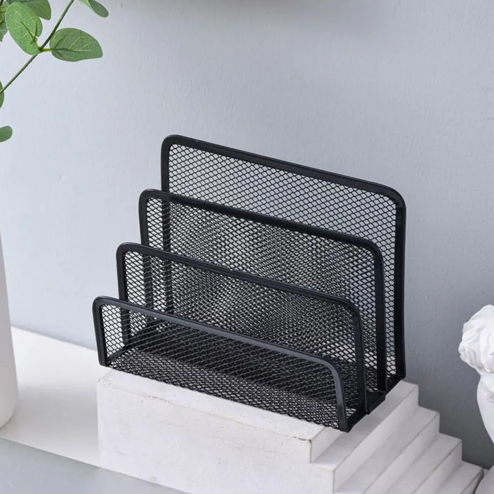 

2 шт. сетчатый органайзер для файлов, вертикальный держатель для файлов, настольная металлическая стойка для писем, сортировщик почты, настольный органайзер для бумаги для офиса