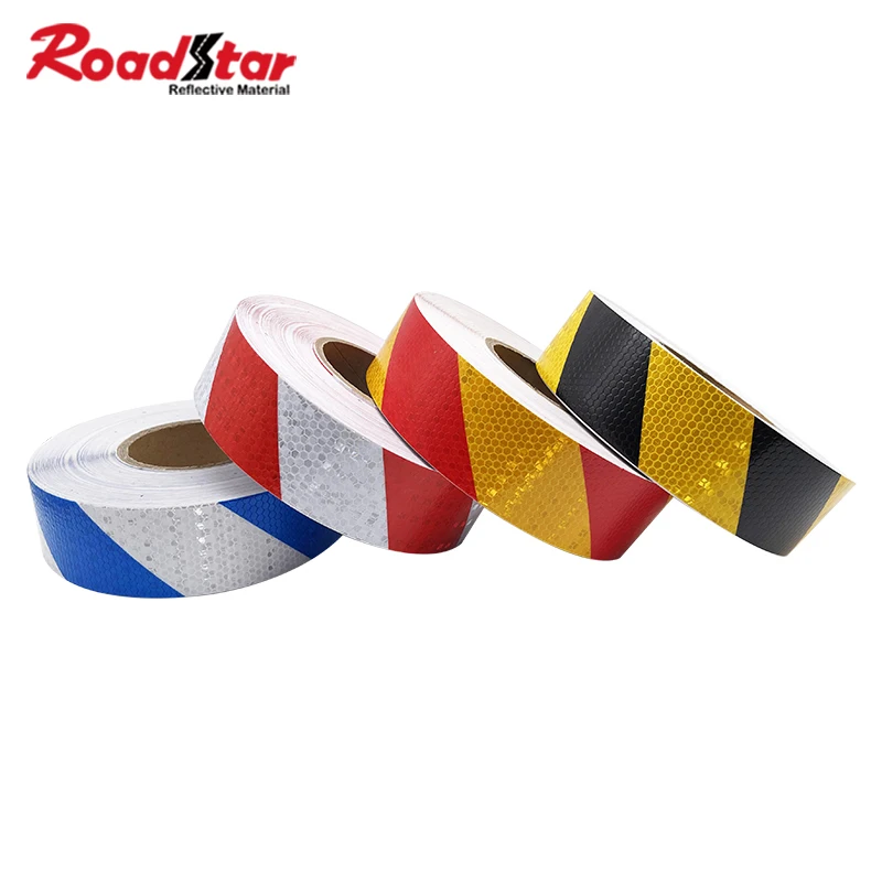 Roadstar strip reflektif 5cmX50m, stiker mobil untuk hiasan mobil, dekorasi sepeda motor, pita tanda peringatan keselamatan mobil