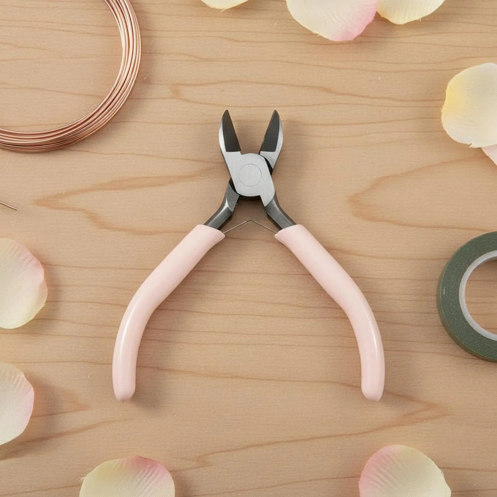 

DIY Flower Tool Set Glossy Faux Pearls Floral Craft Supplies Pack Flower Stem Wire Kit Sturdy Tools Floral Wire Kit for Teens
