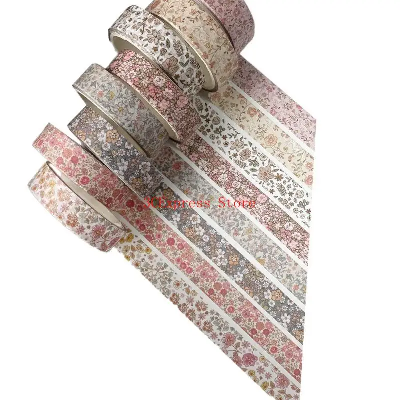 8Roll Vintage Scrapbooking เทปเทปตกแต่งความงามสำหรับอัลบั้มสมุดบันทึก