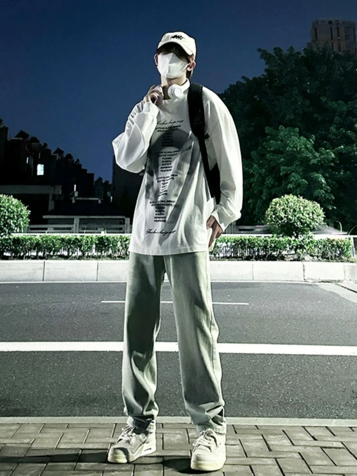 

Мужские джинсы American High Street Vibe, зауженные, из желтого грязно-желтого денима, с микро-клешем, средней/низкой посадкой, на молнии, прямые штанины