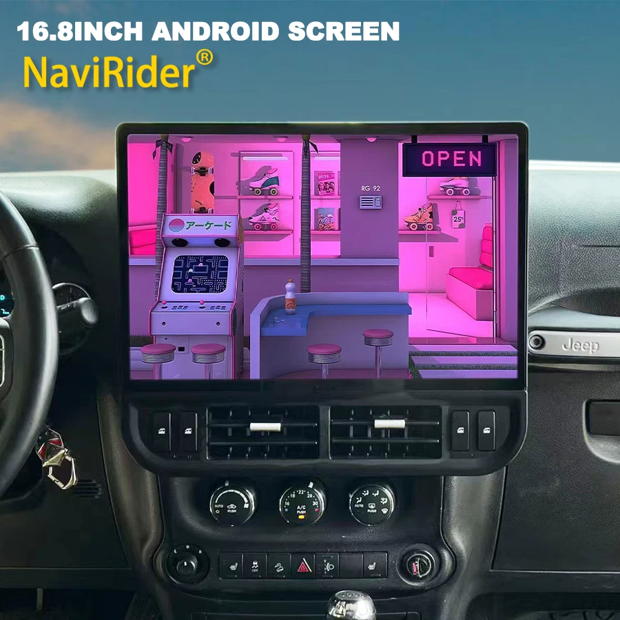 ل جيب رانجلر 2011-2017 راديو السيارة Carplay Hicar الوسائط المتعددة مشغل فيديو لتحديد المواقع والملاحة أندرويد السيارات شاشة تعمل باللمس رئيس وحدة #1