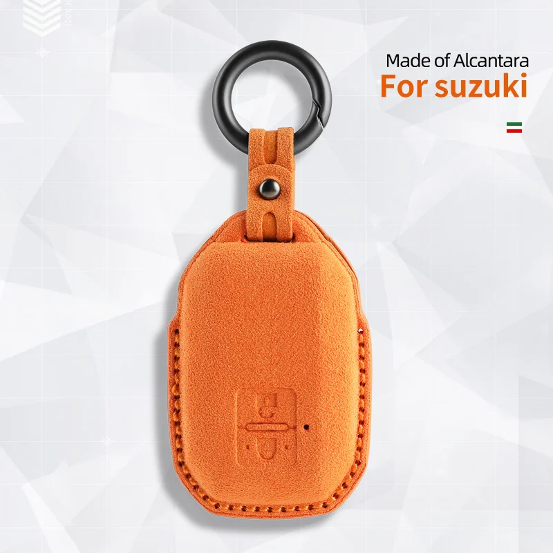 For Suzuki Wagon R Ignis Swift Sport ERTIGA XL7 Accurate 2Buttons Car Key Case Alcantara  Keychain Shell Protector Accessories