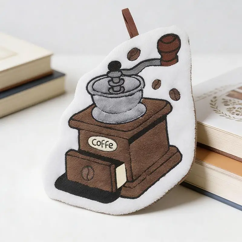 1 Stück saugfähiges Handtuch, Kaffeetuch, Handtuch für die Küche und das Badezimmer, Handtuch mit Cartoon-Motiv, praktisches Handtuch zum Aufhängen. – Detail 5