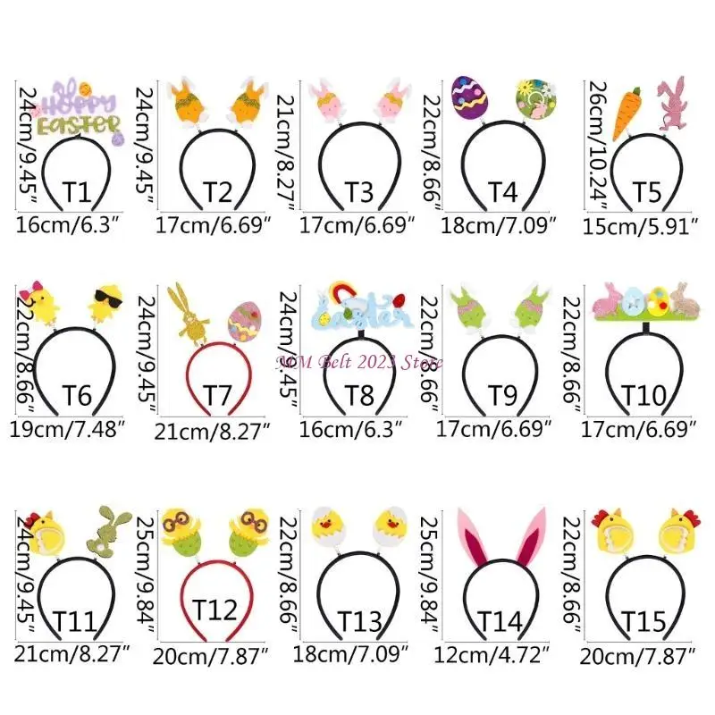 49ME キッド スパンコール バニー耳型ヘッドバンド スパンコール マルチタイプ イースター パーティー ヘアフープ