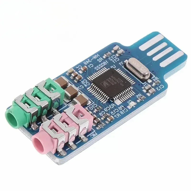 10PCS 5V Mini CM108 USB DAC HIFI USB Sound Card USB Power DAC Decoder Board Module For arduino Raspberry Pi 16 Bits
