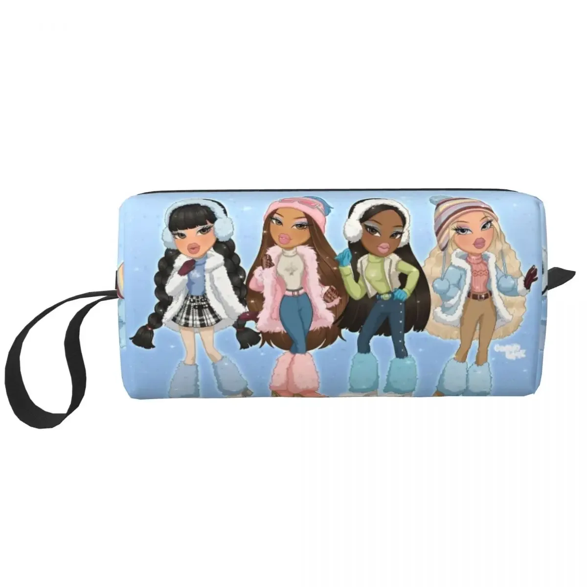 Wintertime Wonderland Bratz In Comfybratz Art Makeup Bag Pouch Cosmetic Bag Travel Toiletry Bag Organizer Storage Bag Men Women