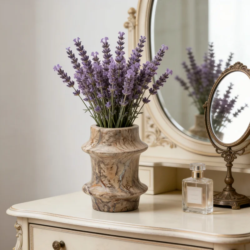 Natural Marble Bamboo Vase Modern Luxury Home Decoration Vase