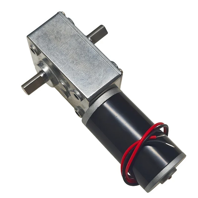 قصيرة/طويلة/مزدوجة رمح دودة موتور تروس DC12V 24 فولت عزم دوران عالي الحد الأقصى 70 كجم الذاتي قفل قابل للتعديل سرعة إلى الأمام عكس 7-470 دورة في الدقيقة