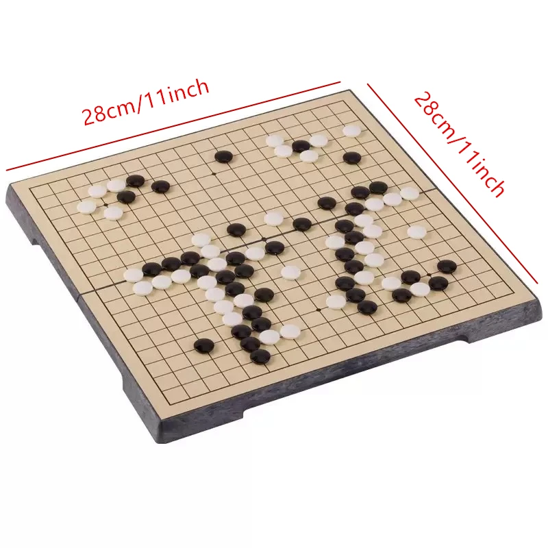 Board Game Weiqi  Chinese Old Checkers Folding Table Go Chess Set Chess Game Toy Gifts Plastic Go Game