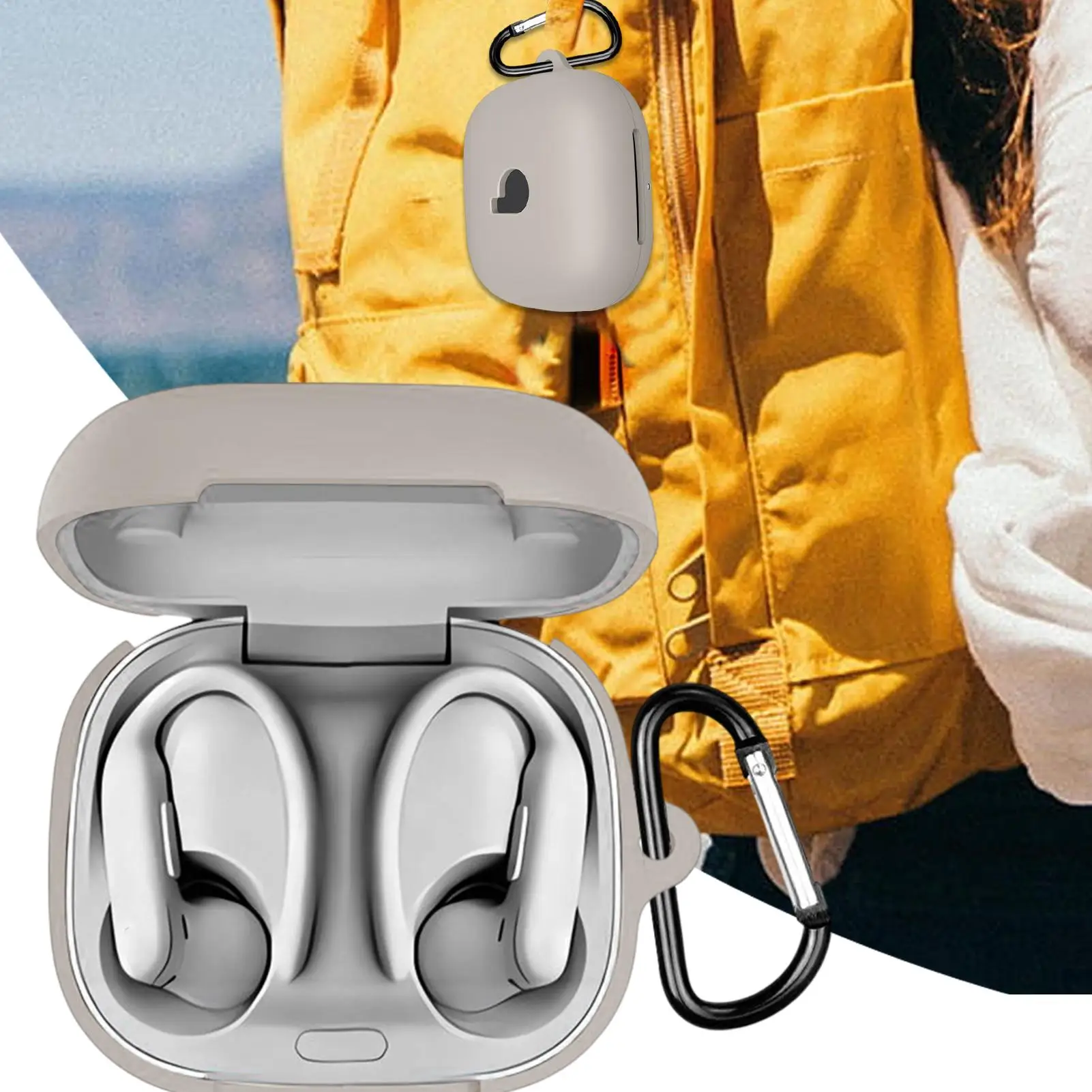 غطاء حماية لهاتف Beats Powerbeats Pro 2 لسماعات الرأس الملونة مع مشبك أداة حماية كاملة قابلة لإعادة الاستخدام