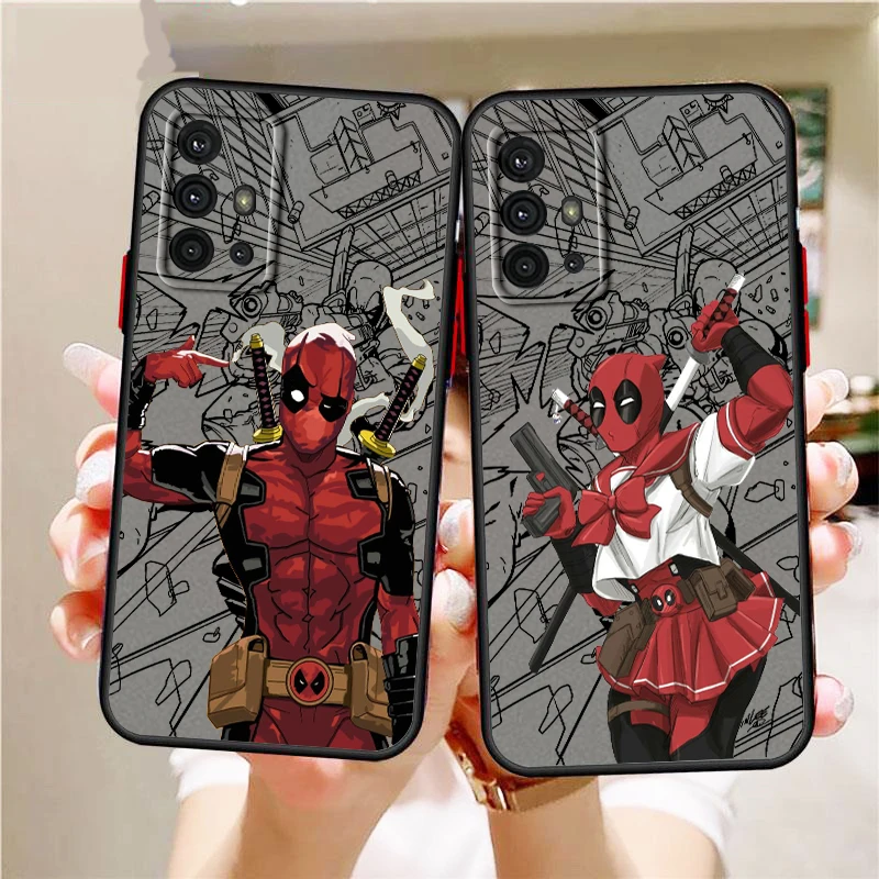 

Deadpool Funny Marvel Hero Frosted Translucent For Samsung Note 20 A35 A03 A54 A31 A22 A34 A14 A24 A04 A55 5G Cover Phone Case