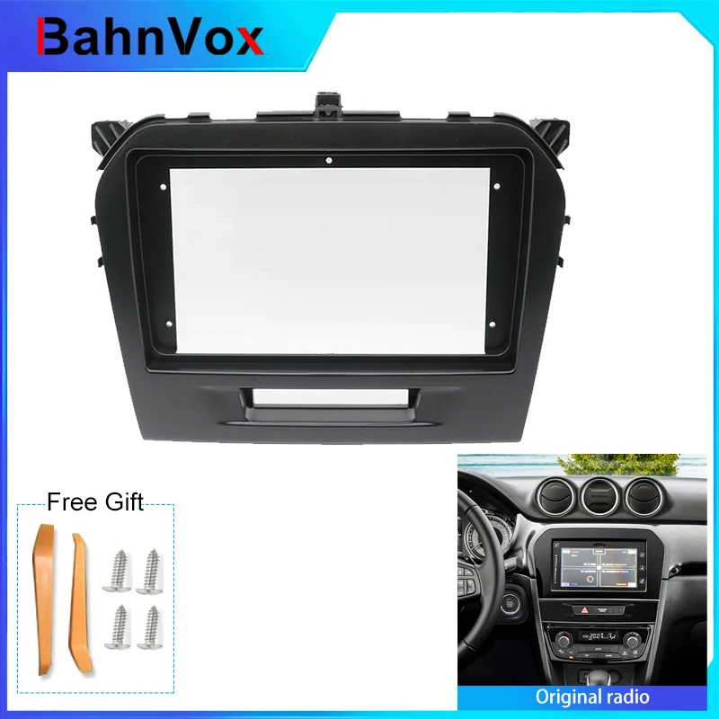 9 inch Android Car Radio frame for Suzuki Super Grand Vitara 2015-2019 2din Stereo GPS Fascia bezel Panel Adapter wire harness