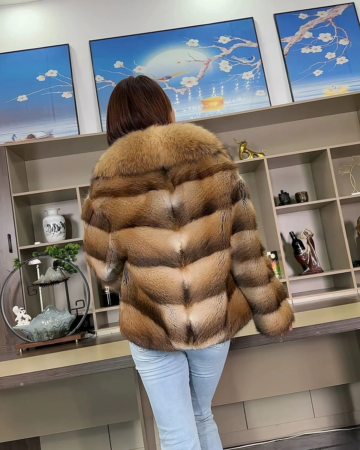 Hot Selling Short Luxury Mink Fur Coat Women's Imported Raccoon Fur Collar High-quality Mink Fur Overcoat Real Fur Coat