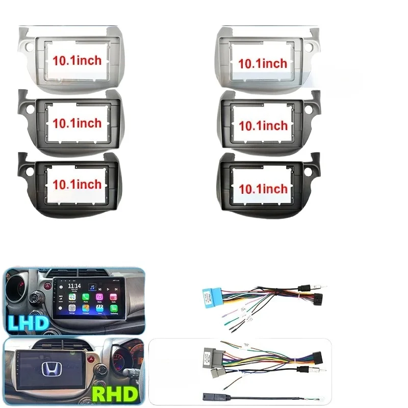 

Для Honda 2008-2013 Fit Jazz автомобильный DVD-радио Android фасция мультимедиа MP5 видео Аудио стерео 10,1-дюймовая панель рамка кабели Жгут проводов