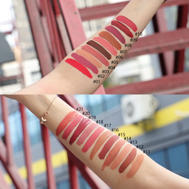 Private Label Matte Liquid Lipstick Waterproof Nude Vegan Lipgloss Long Lasting Customized Makeup Wholesale 30pcs/lot