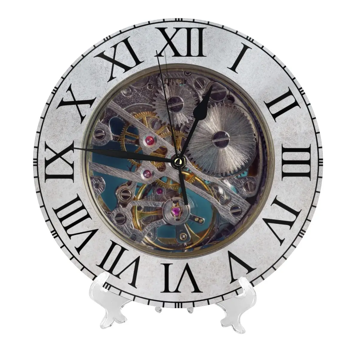 Steampunk Gears Clock Modern Simple and Wall Hung Clock for Study Bedroom Living Room Bathroom