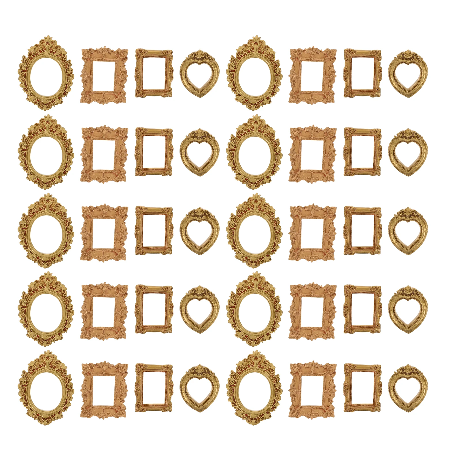 40 pièces Mini cadres Photo antiques Euro Vintage mode résine cadre Photo bijoux à bricoler soi-même affichage mur positionnement cadre Photo accessoires