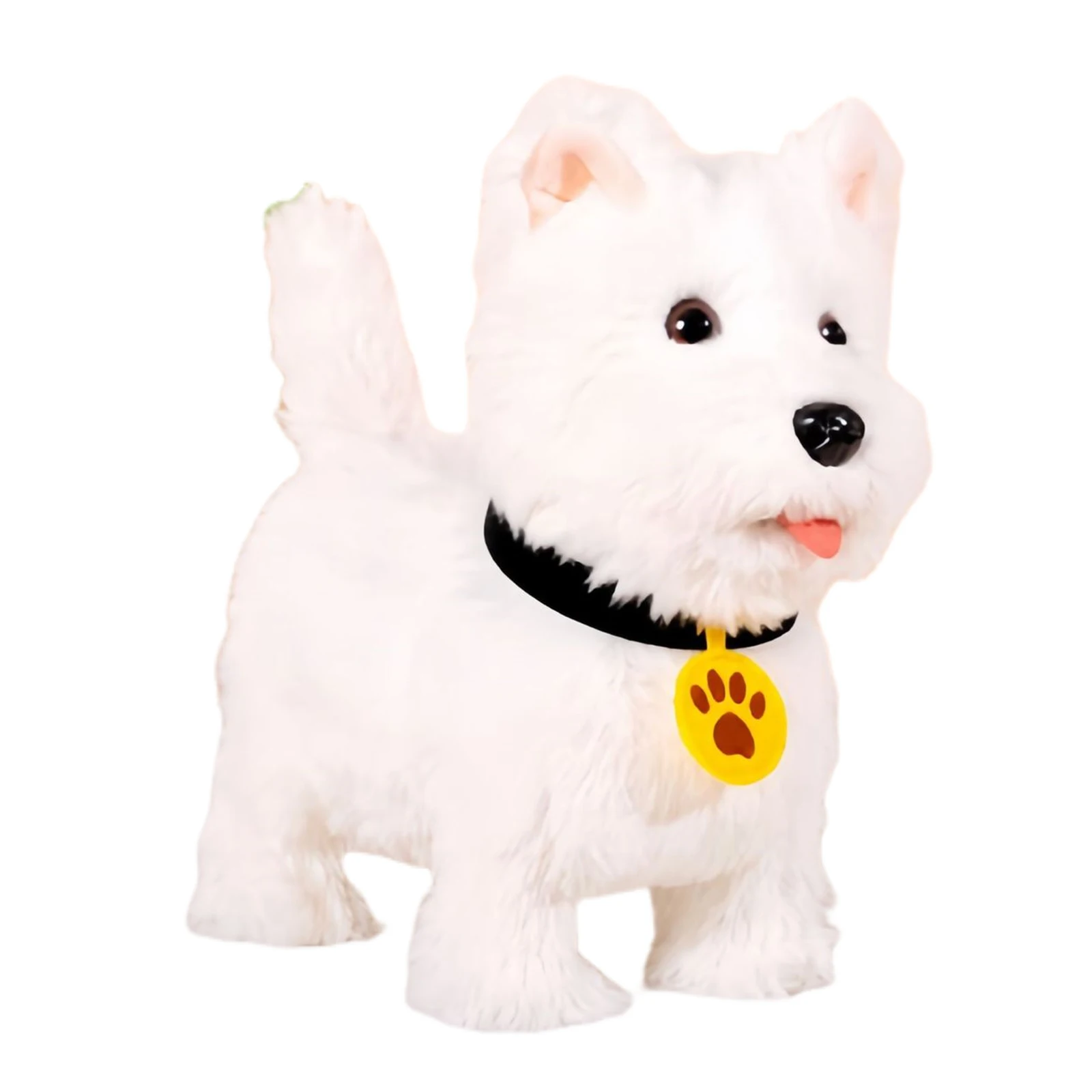 Soft Realistic Interactive Puppy Pet Dog Walking Barking & Tail Wagging Electronic Interactive Stuffed Puppy Gift for Pet Lovers